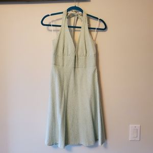 Mint green & white striped seer sucker dress